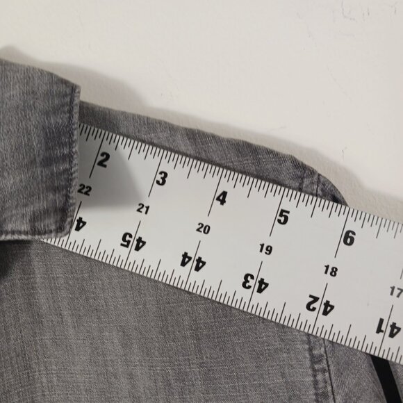 Cloth & Stone Anthropologie S Gray Chambray Button Down Front W Back Button Down - Picture 10 of 16